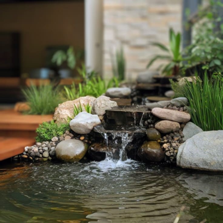 Pembuatan Kolam Koi Depan Rumah